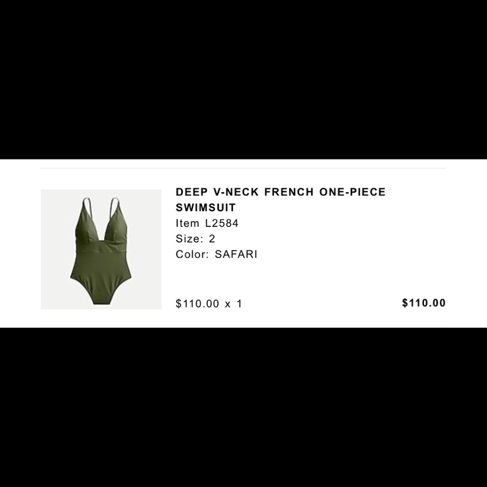 J Crew Swimsuit (never worn) Size 2